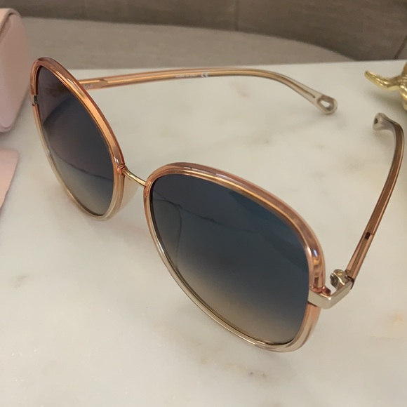 Chloe rose gold ombré sunglasses. New for2021 main image 6